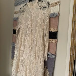 Laced off white dress